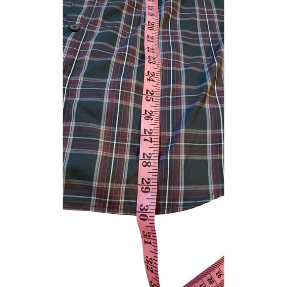 Columbia Omni-Shade Plaid Long Sleeve Shirt M Roll Tab Sleeves Outdoos Hiking - Picture 15 of 16